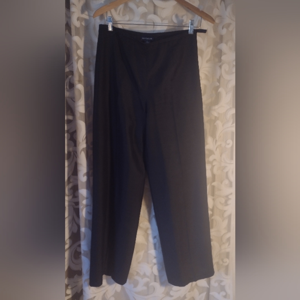Ann Taylor Classic Silk Black Wide Leg Pants Sz 6